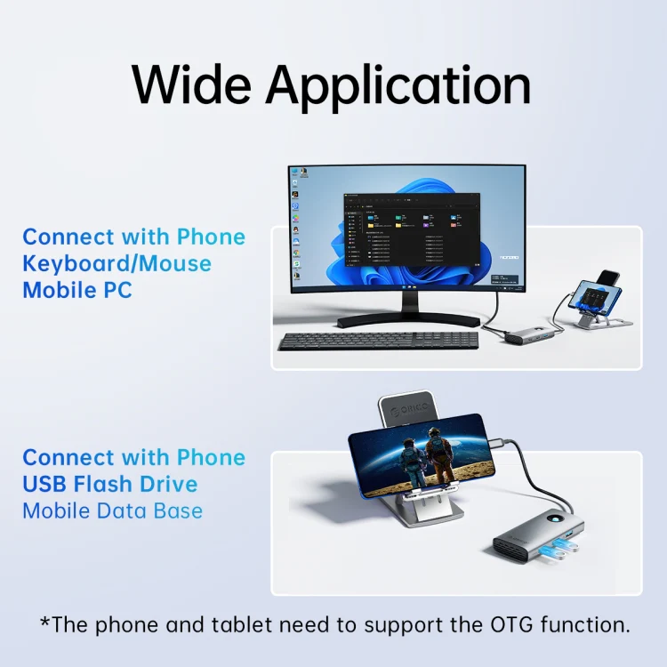 ORICO PW11-6P Type-C / USB-C 6-in-1 5Gbps Multifunction Docking Station (Silver) - Image 9