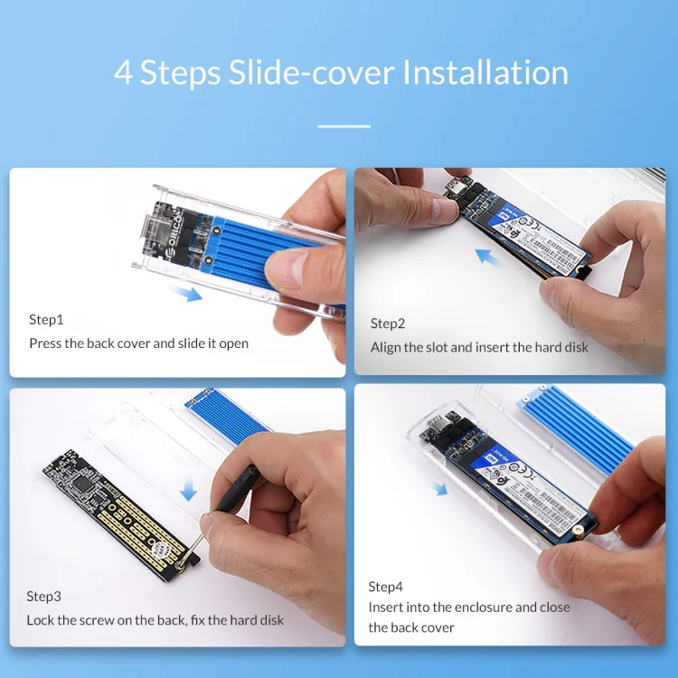 ORICO TCM2-C3 NVMe M.2 SSD Enclosure (10Gbps)(Red) - Image 9