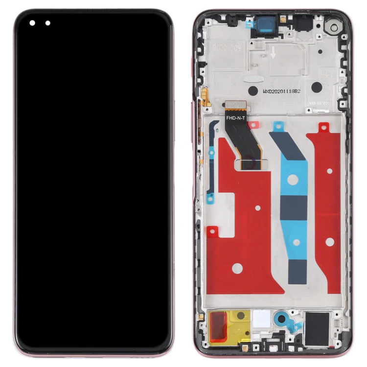 Original LCD Screen for Honor X20 Digitizer Full Assembly with Frame(Pink) - Image 2