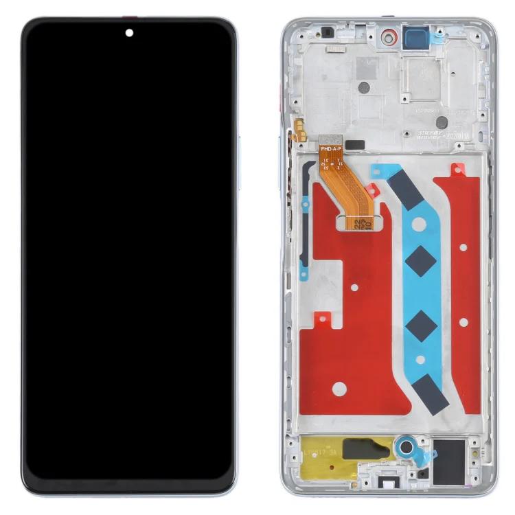 Original LCD Screen For Honor X30 Digitizer Full Assembly with Frame (Silver) - Image 2