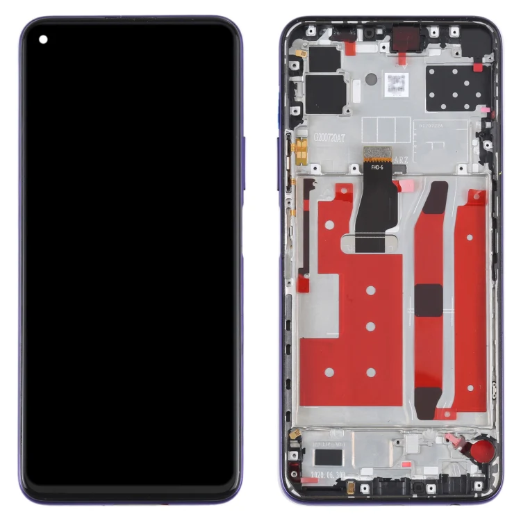 Original LCD Screen For Huawei Nova 7 SE / Honor 30S Digitizer Full Assembly with Frame(Purple) - Image 2