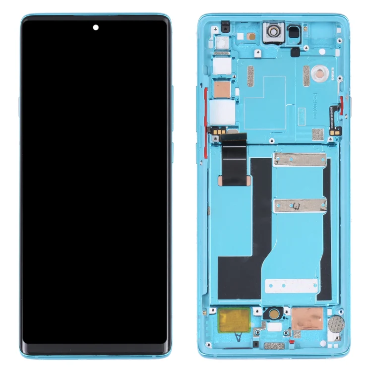 Original LCD Screen for TCL 20 Pro 5G T810H Digitizer Full Assembly with Frame (Blue) - Image 3