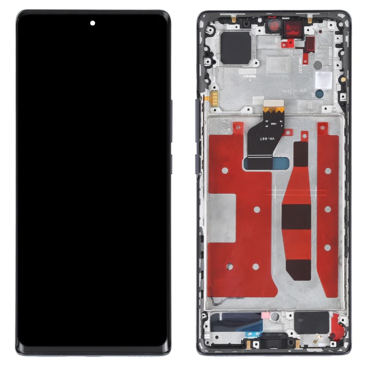 Original OLED LCD Screen for Honor 60 Digitizer Full Assembly with Frame(Black) - Image 2