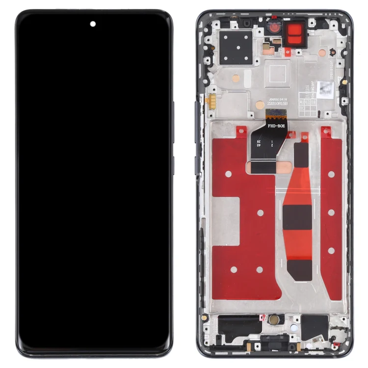 Original OLED LCD Screen for Honor 60 Pro Digitizer Full Assembly with Frame(Black) - Image 2