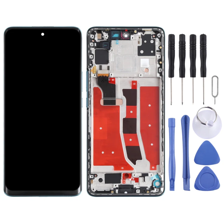 Original OLED LCD Screen for Honor V40 Lite Digitizer Full Assembly with Frame(Green) - Image 2