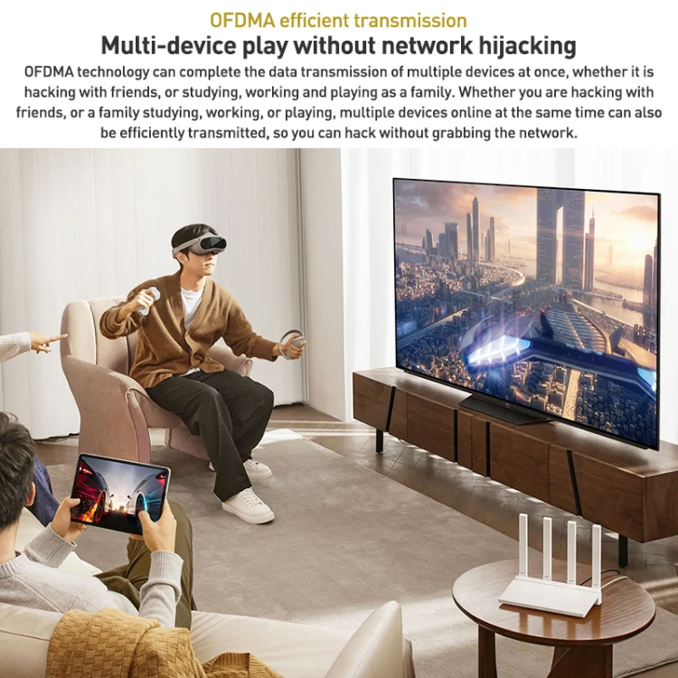 Original Xiaomi AX3000T 2.4GHz/5GHz Dual-band 1.3GHz CPU Router Supports NFC Connection, US Plug(White) - Image 3