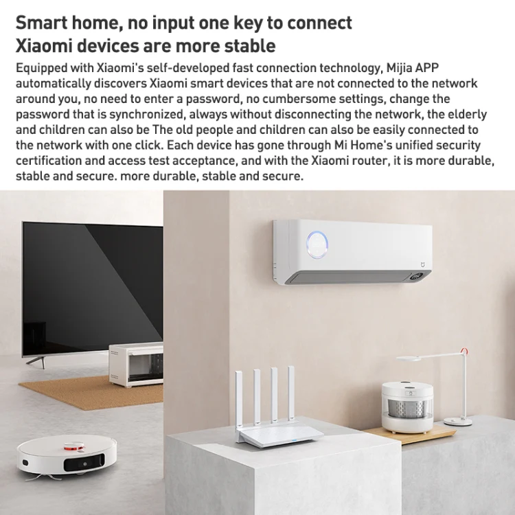 Original Xiaomi AX3000T 2.4GHz/5GHz Dual-band 1.3GHz CPU Router Supports NFC Connection, US Plug(White) - Image 8