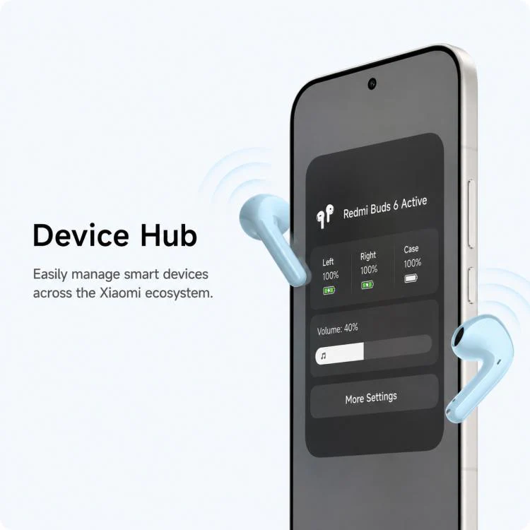 Original Xiaomi REDMI Buds 8 Active Semi In-Ear Bluetooth Earphone(Transparent Blue) - Image 8