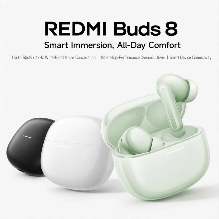 Original Xiaomi REDMI Buds 8 In-Ear Smart Noise Reduction Bluetooth Earphone(Black) - Image 2