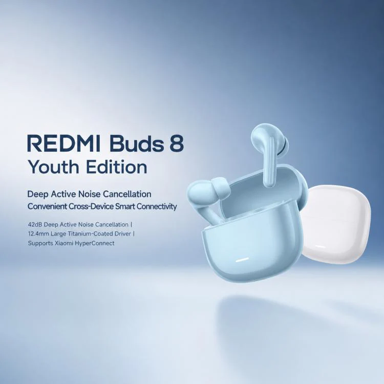 Original Xiaomi REDMI Buds 8 Lite Active Noise Reduction Bluetooth Earphone(White) - Image 2