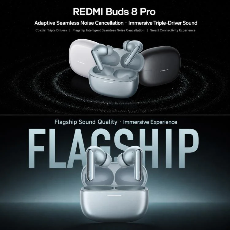 Original Xiaomi REDMI Buds 8 Pro In-Ear Smart Noise Reduction Bluetooth Earphone(Blue) - Image 2