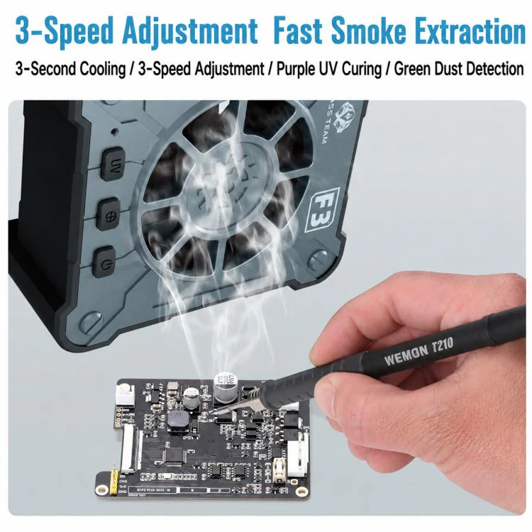 OSS F3 Multi-Function Smoke Extraction + UV Curing + Dust Development + Cooling Fan - Image 4