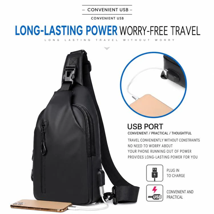 OUMANTU 0126 Outdoor Large Capacity Breathable Waterproof Shoulder Crossbody Chest Bag(Black) - Image 10