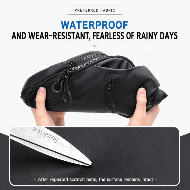 OUMANTU 0126 Outdoor Large Capacity Breathable Waterproof Shoulder Crossbody Chest Bag(Black) - Image 14