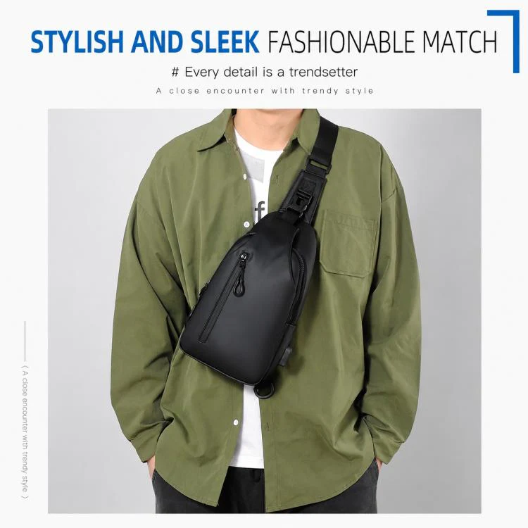 OUMANTU 0126 Outdoor Large Capacity Breathable Waterproof Shoulder Crossbody Chest Bag(Black) - Image 16