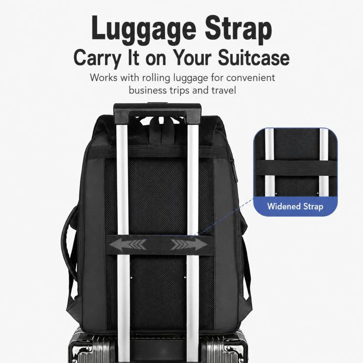 OUMANTU 1905 Large Capacity Waterproof Business Laptop Backpack(Black) - Image 11