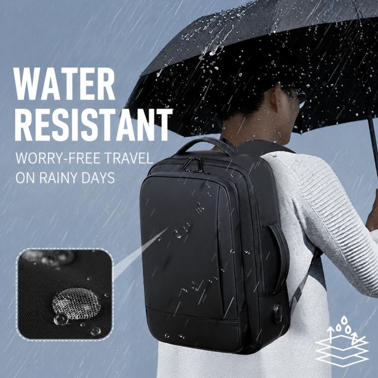 OUMANTU 1905 Large Capacity Waterproof Business Laptop Backpack(Black) - Image 16