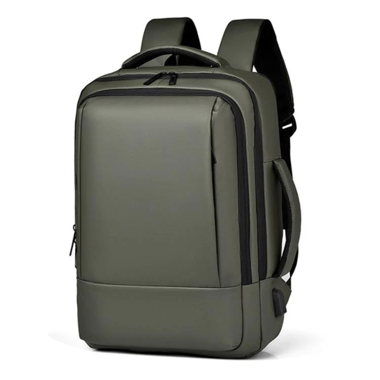 OUMANTU 2103B Large Capacity Waterproof Business Laptop Backpack(Green)
