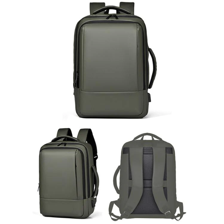 OUMANTU 2103B Large Capacity Waterproof Business Laptop Backpack(Green) - Image 2
