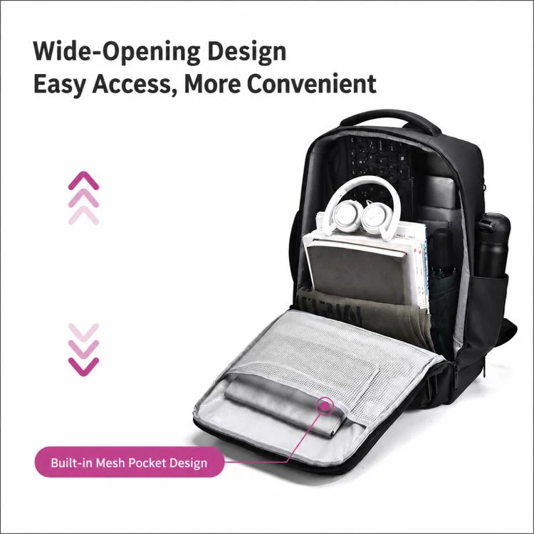 OUMANTU 2103B Large Capacity Waterproof Business Laptop Backpack(Green) - Image 7
