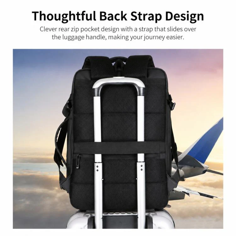 OUMANTU 2201 Large Capacity Men Business Waterproof Backpack(Black) - Image 14