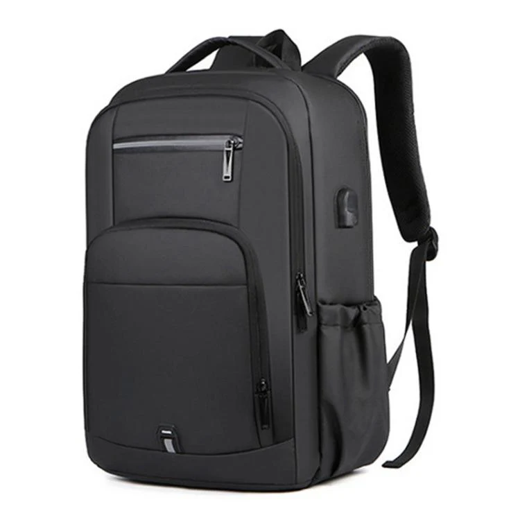 OUMANTU 2202 Large Capacity Waterproof Leather Membrane Backpack(Black)
