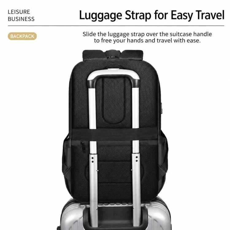 OUMANTU 2215 Large Capacity Waterproof Oxford Cloth Backpack(Black) - Image 11