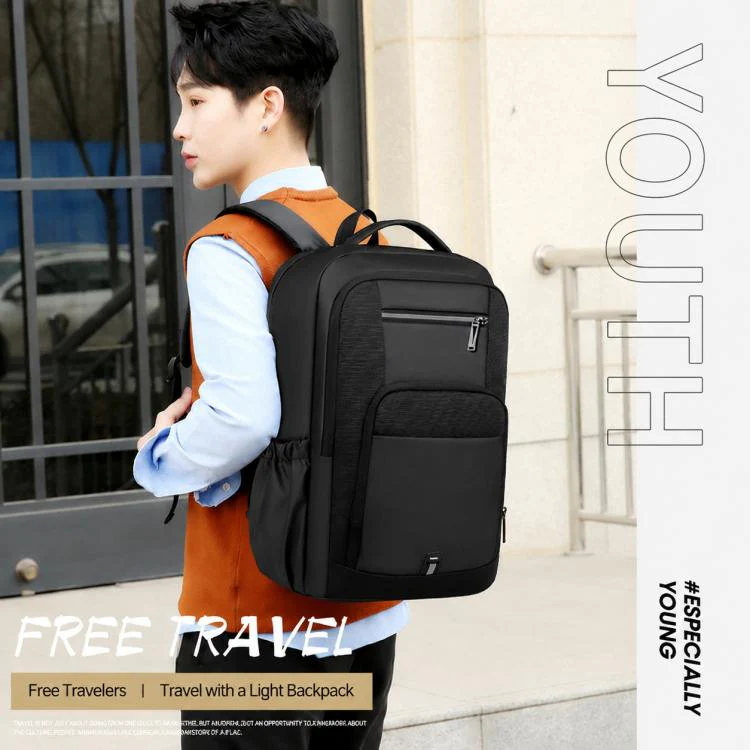 OUMANTU 2215 Large Capacity Waterproof Oxford Cloth Backpack(Black) - Image 14