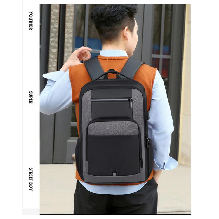 OUMANTU 2215 Large Capacity Waterproof Oxford Cloth Backpack(Black) - Image 15