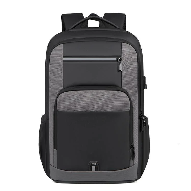 OUMANTU 2215 Large Capacity Waterproof Oxford Cloth Backpack(Grey) - Image 2