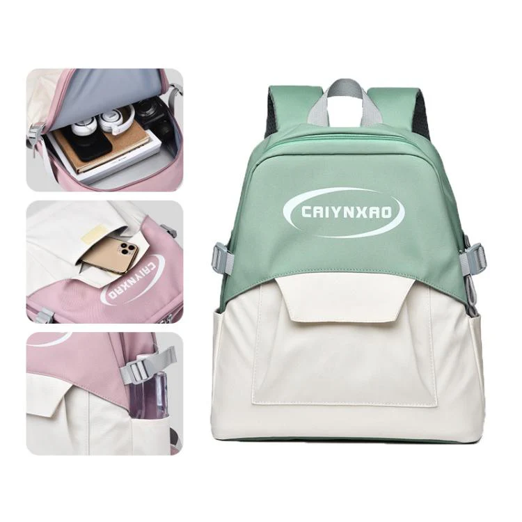 OUMANTU 2307 Large Capacity Simple Backpack(Green) - Image 2