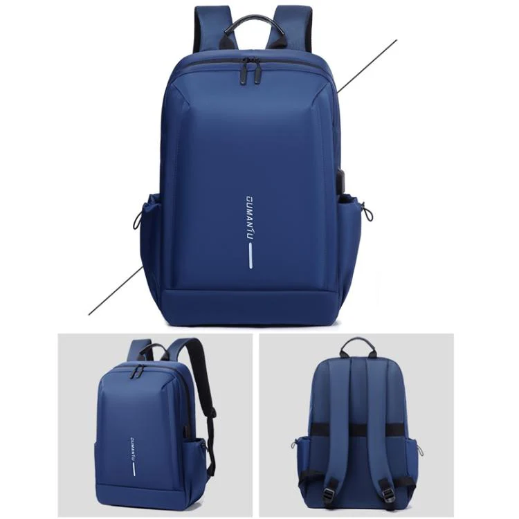 OUMANTU 2316 Multifunctional Business Letter Logo Backpack Laptop Bag(Blue) - Image 2