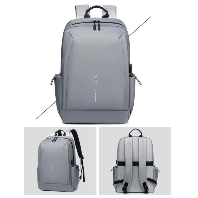 OUMANTU 2316 Multifunctional Business Letter Logo Backpack Laptop Bag(Grey) - Image 2