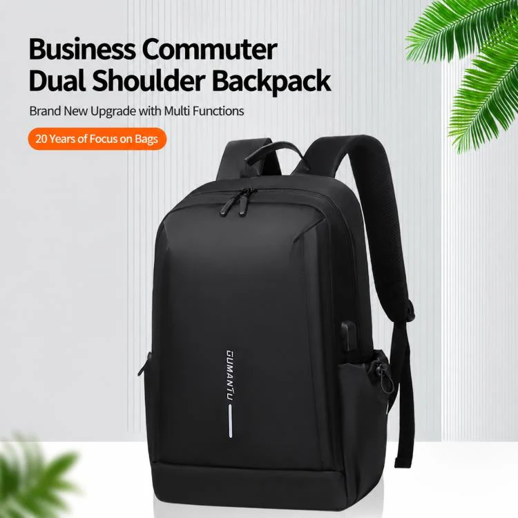 OUMANTU 2316 Multifunctional Business Letter Logo Backpack Laptop Bag(Grey) - Image 3