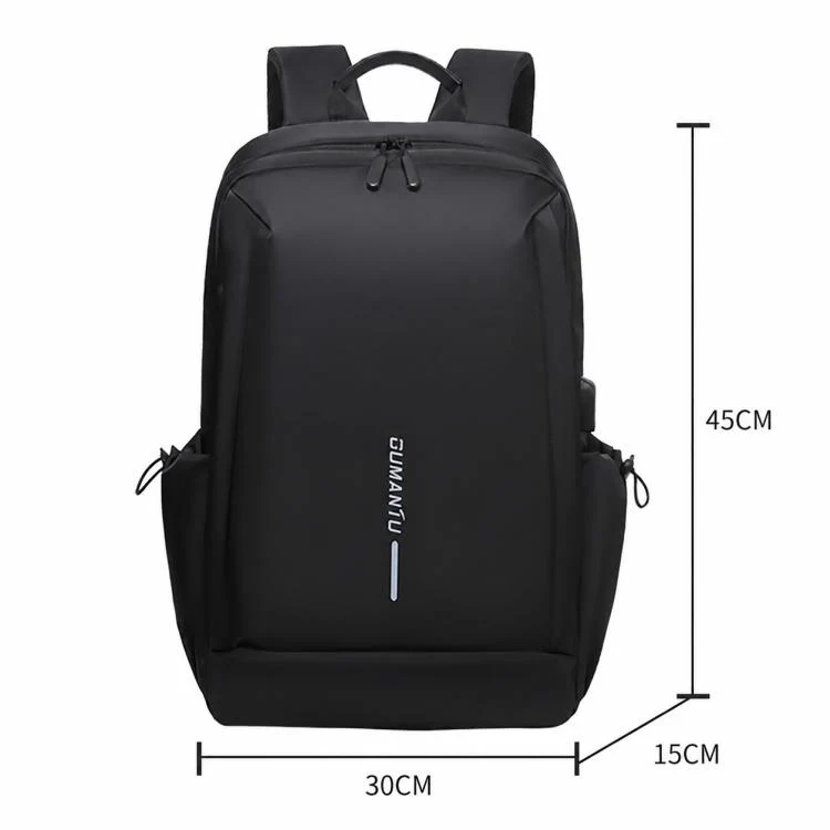 OUMANTU 2316 Multifunctional Business Letter Logo Backpack Laptop Bag(Grey) - Image 4