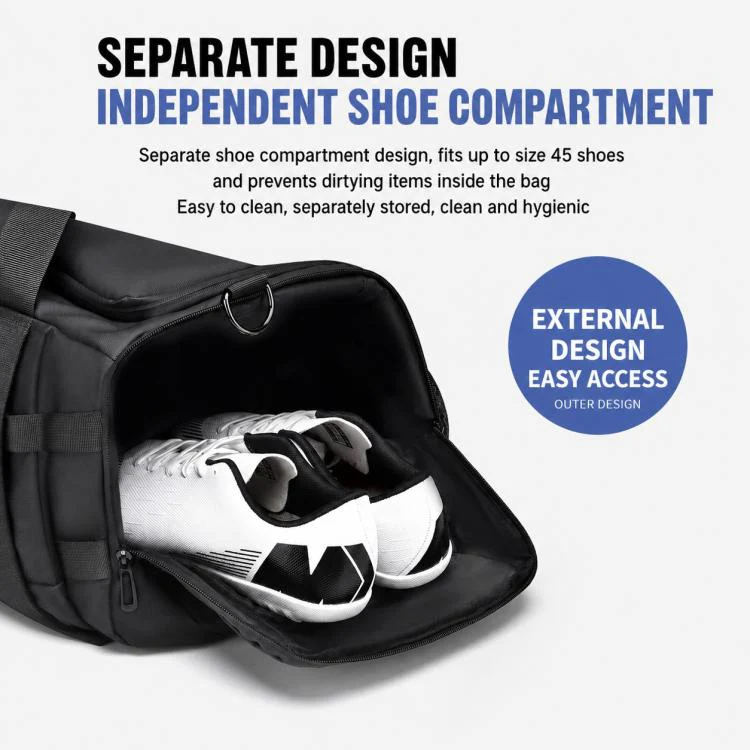 OUMANTU 4005 Large Capacity Wet and Dry Separation Fitness Crossbody Bag(Black) - Image 6
