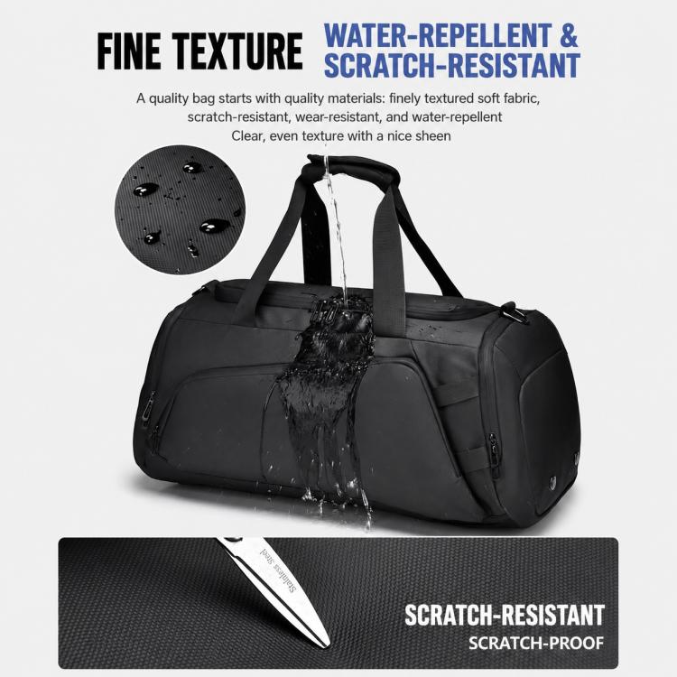 OUMANTU 4005 Large Capacity Wet and Dry Separation Fitness Crossbody Bag(Black) - Image 8