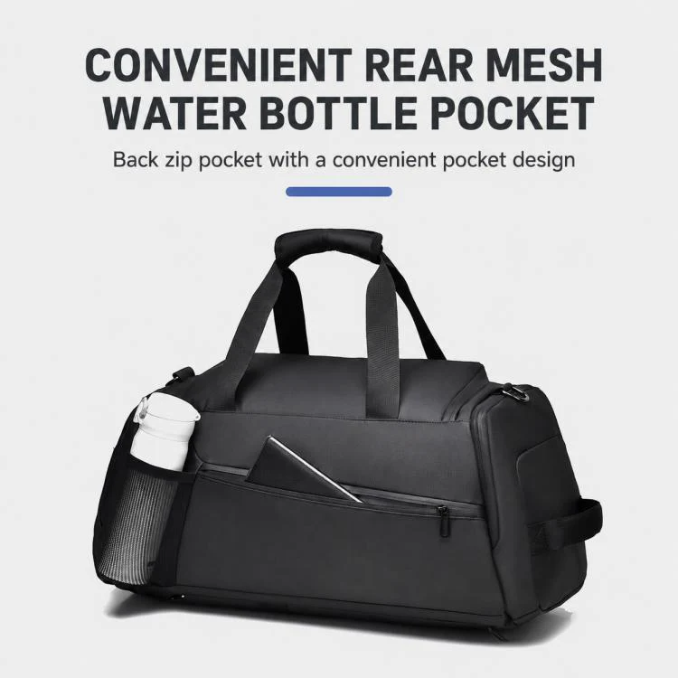 OUMANTU 4005 Large Capacity Wet and Dry Separation Fitness Crossbody Bag(Black) - Image 9