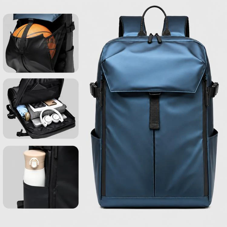 OUMANTU K102 Waterproof Large Capacity Casual Backpack(Blue) - Image 2