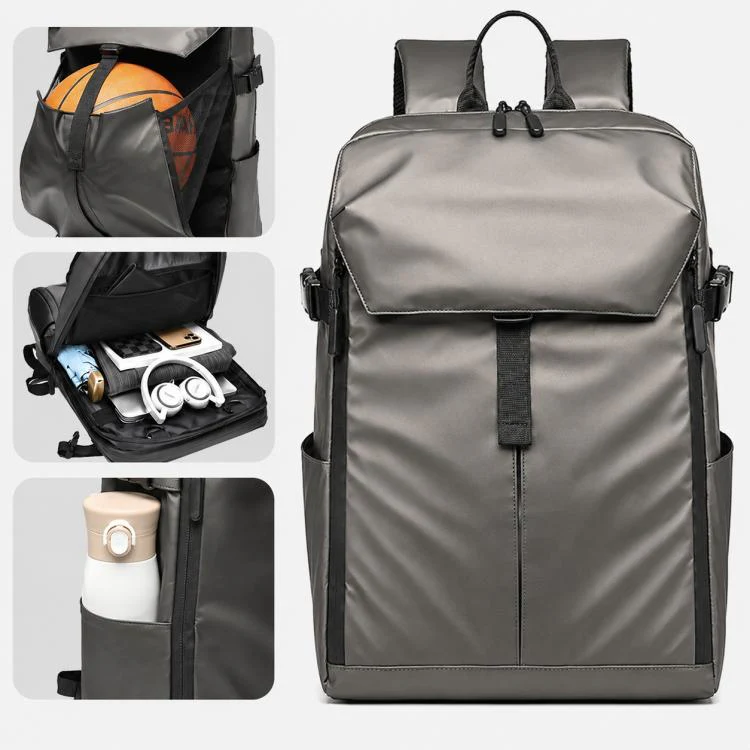 OUMANTU K102 Waterproof Large Capacity Casual Backpack(Brown) - Image 2