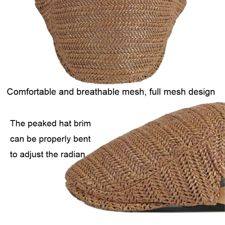 Outdoor Breathable Mesh Beret Painter Hat(Black) - Image 7