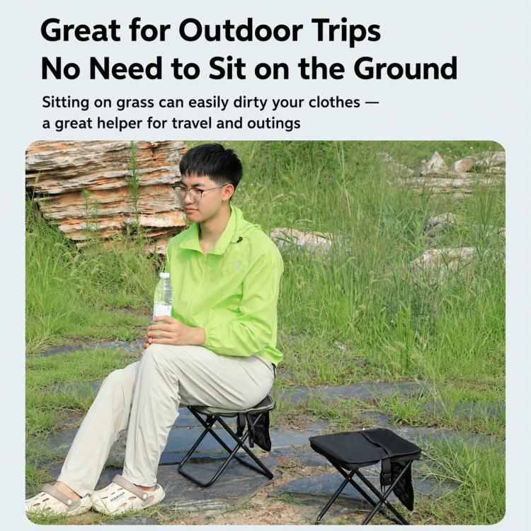 Outdoor Camping Foldable Stool Portable Crossbody Carry Bag(Green) - Image 15