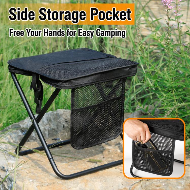 Outdoor Camping Foldable Stool Portable Crossbody Carry Bag(Khaki) - Image 4