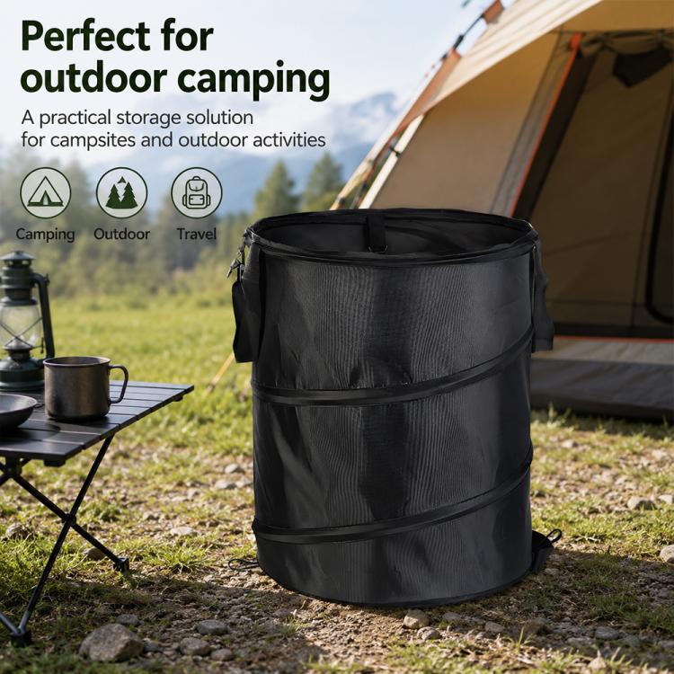 Outdoor Camping Folding Bucket Portable Trash Can Garden Leaf Bucket, Size:Small 34x40cm(Army Green) - Image 7