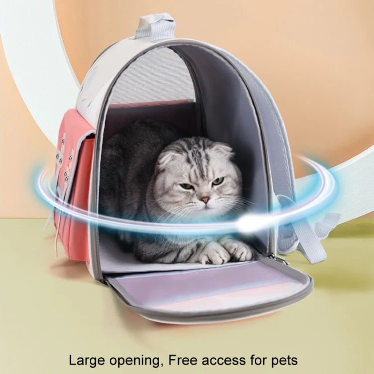 Outdoor Cat Backpack Large Capacity Breathable Pet Bag(Model 7 Pink) - Image 12