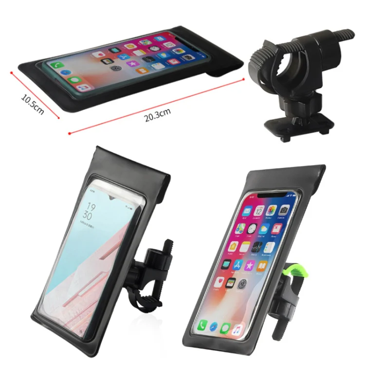 Outdoor Cycling Mobile Phone Navigation Waterproof Bracket(Black Green) - Image 2