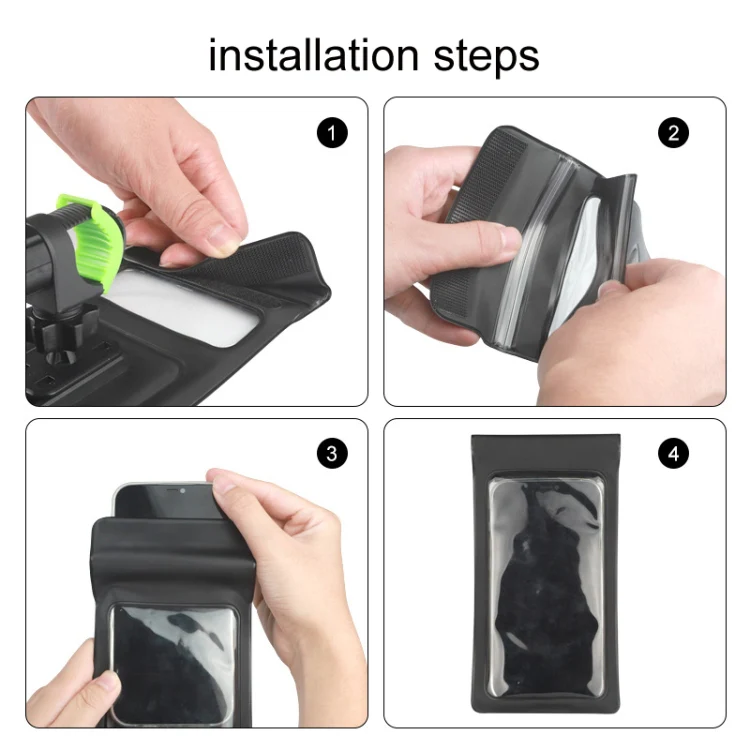 Outdoor Cycling Mobile Phone Navigation Waterproof Bracket(Black Green) - Image 5