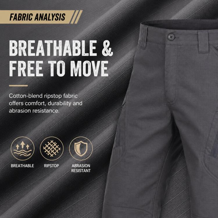 Outdoor Durable Breathable Hiking Long Pants For Men, Size: XL(Khaki) - Image 5