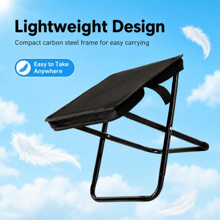 Outdoor Folding Chair Portable Storage Zippered Bag Camping Gear, Style:Large-Black - Image 4