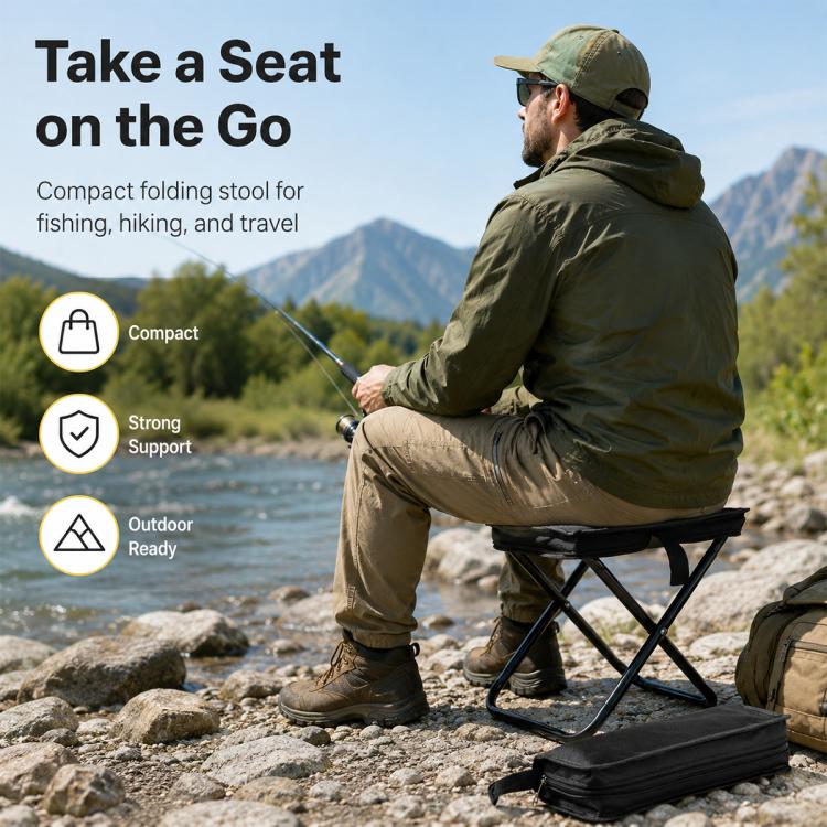 Outdoor Folding Chair Portable Storage Zippered Bag Camping Gear, Style:Large-Khaki - Image 11